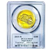 2015-W $100 Gold 1oz PCGS MS69 High Relief