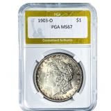 1903-O Morgan Silver Dollar PGA MS67