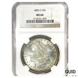 1885-O Morgan Silver Dollar NGC MS66
