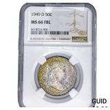 1949-D Franklin Half Dollar NGC MS66 FBL