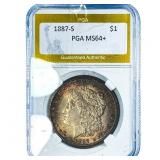 1887-S Morgan Silver Dollar PGA MS64+