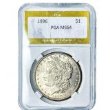 1896 Morgan Silver Dollar PGA MS64