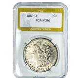 1889-O Morgan Silver Dollar PGA MS63