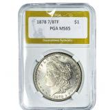 1878 7/8TF Morgan Silver Dollar PGA MS65