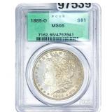 1885-O Morgan Silver Dollar PCGS MS65