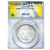 1952 Washington Carver Half Dollar ANACS MS64