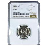1954 Jefferson Nickel NGC PF67