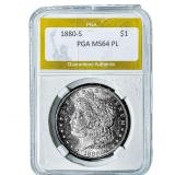 1880-S Morgan Silver Dollar PGA MS64 PL