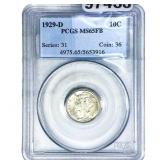 1929-D Mercury Silver Dime PCGS MS65 FB