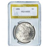 1886 Morgan Silver Dollar PGA MS65