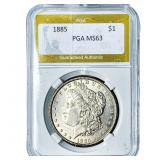 1885 Morgan Silver Dollar PGA MS63
