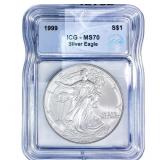 1999 Silver Eagle ICG MS70