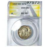 1920 Standing Liberty Quarter ANACS AU50
