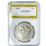 1896 Morgan Silver Dollar PGA MS64