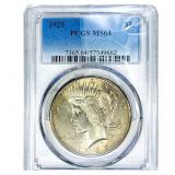 1925 Silver Peace Dollar PCGS MS64