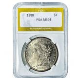 1888 Morgan Silver Dollar PGA MS64