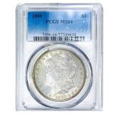 1880 Morgan Silver Dollar PCGS MS64