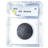 1814 Classic Head Large Cent ICG G