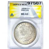 1898-O Morgan Silver Dollar ANACS MS63