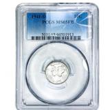 1941-D Mercury Silver Dime PCGS MS65 FB