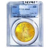 1924 $20 Gold Double Eagle PCGS MS65