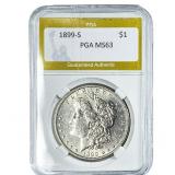 1899-S Morgan Silver Dollar PGA MS63