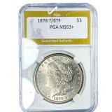 1878 7/8TF Morgan Silver Dollar PGA MS63+