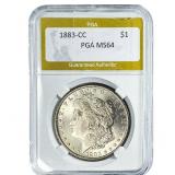 1883-CC Morgan Silver Dollar PGA MS64
