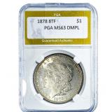 1878 8TF Morgan Silver Dollar PGA MS63 DMPL