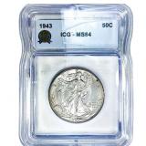 1943 Walking Liberty Half Dollar ICG MS64