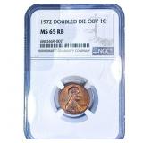 1972 Wheat Cent NGC MS65 RB
