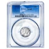 1921-D Mercury Silver Dime PCGS XF45