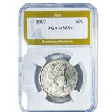 1907 Barber Half Dollar PGA MS65+
