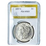 1897-S Morgan Silver Dollar PGA MS63