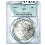 1886 Morgan Silver Dollar PCGS MS63