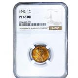 1942 Wheat Cent NGC PF65 RD