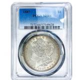 1887 Morgan Silver Dollar PCGS MS64