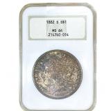 1882-S Morgan Silver Dollar NGC MS64