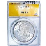 1878-CC Morgan Silver Dollar ANACS MS63