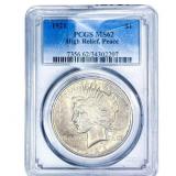 1921 Silver Peace Dollar PCGS MS62