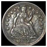1852 Seated Liberty Half Dime CLOSELY  UNCIRCULAT