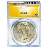 1927-D Silver Peace Dollar ANACS MS62