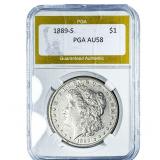 1889-S Morgan Silver Dollar PGA AU58