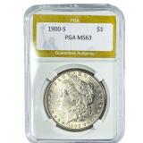 1900-S Morgan Silver Dollar PGA MS63
