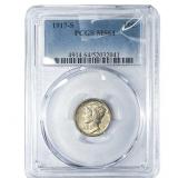 1917-S Mercury Silver Dime PCGS MS64