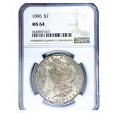 1896 Morgan Silver Dollar NGC MS64