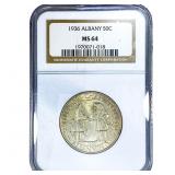 1936 Albany Half Dollar NGC MS64