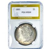 1883 Morgan Silver Dollar PGA MS64
