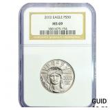 2002 1/2oz Platinum Eagle $50 NGC MS69