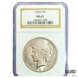 1928-S Silver Peace Dollar NGC MS63